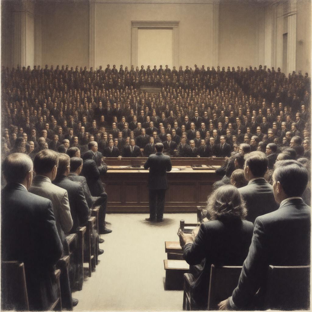 AI-created image of The Trial of the Chicago 7