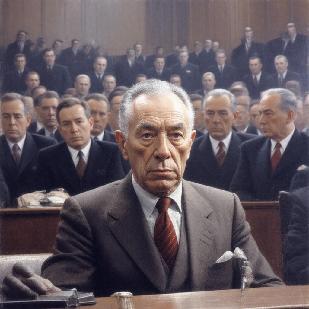 Click to view larger image AI-created image of The Trials of J. Robert Oppenheimer