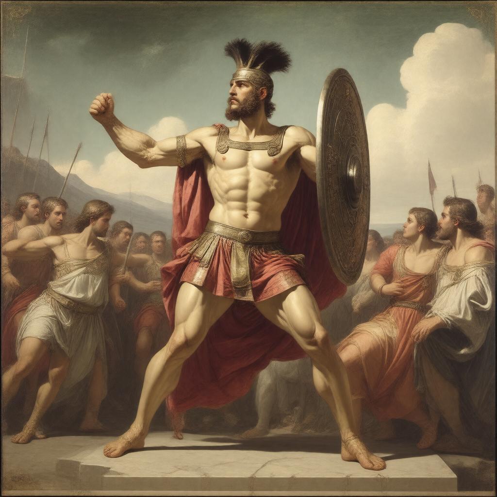 AI-created image of The Triumph of Achilles