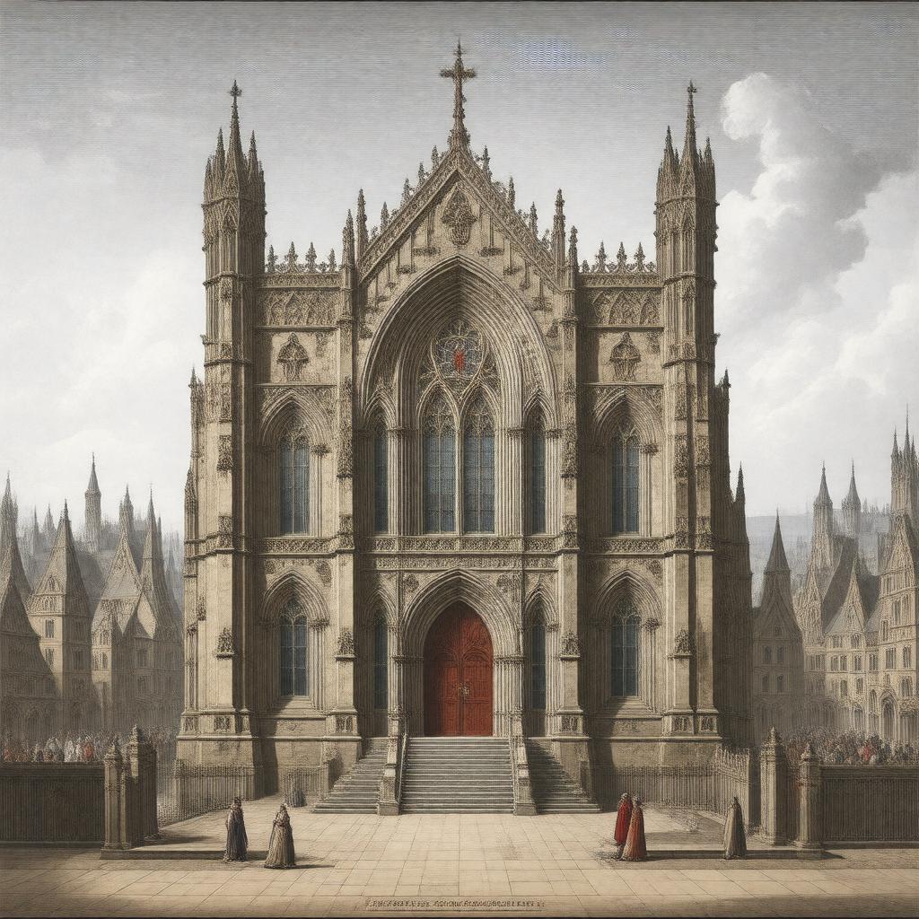 AI-created image of The True Principles of Pointed or Christian Architecture