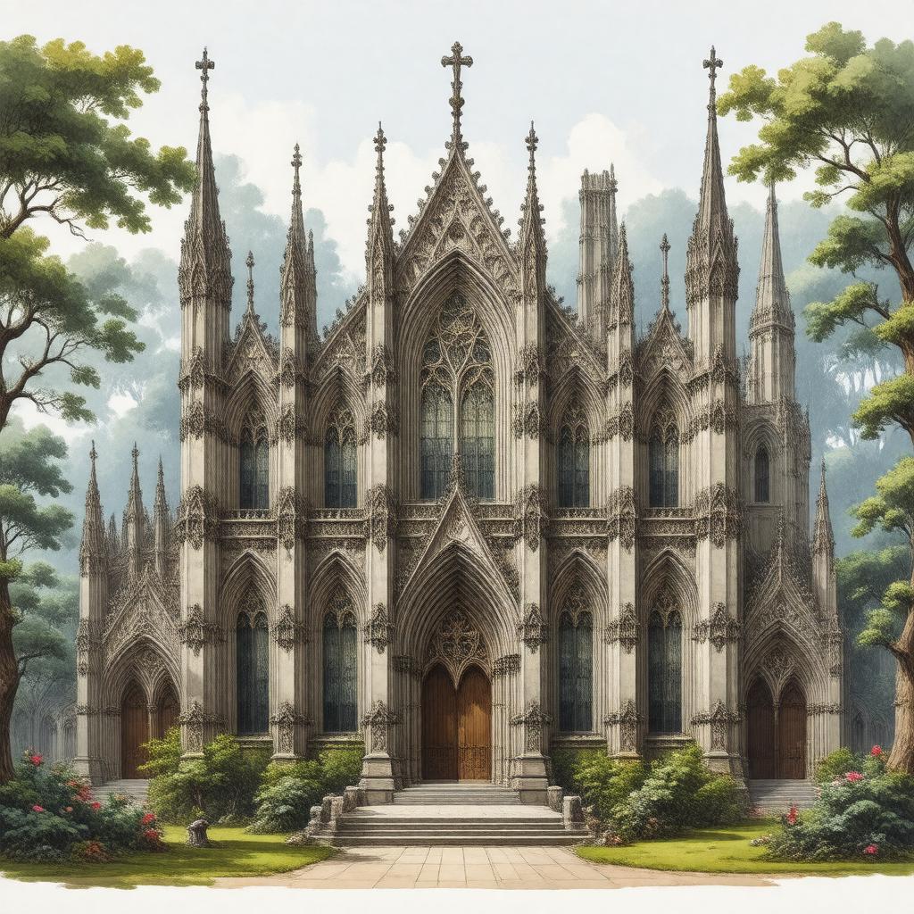 Click to view larger image AI-created image of The True Principles of Pointed or Christian Architecture (1841)
