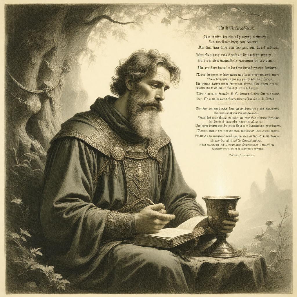 Click to view larger image AI-created image of The Vision of Sir Launfal