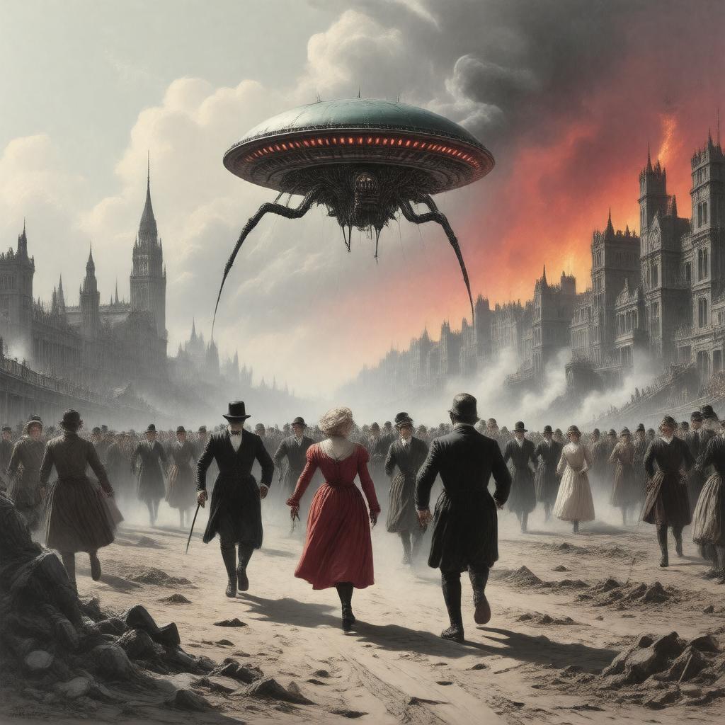 AI-created image of The War of the Worlds