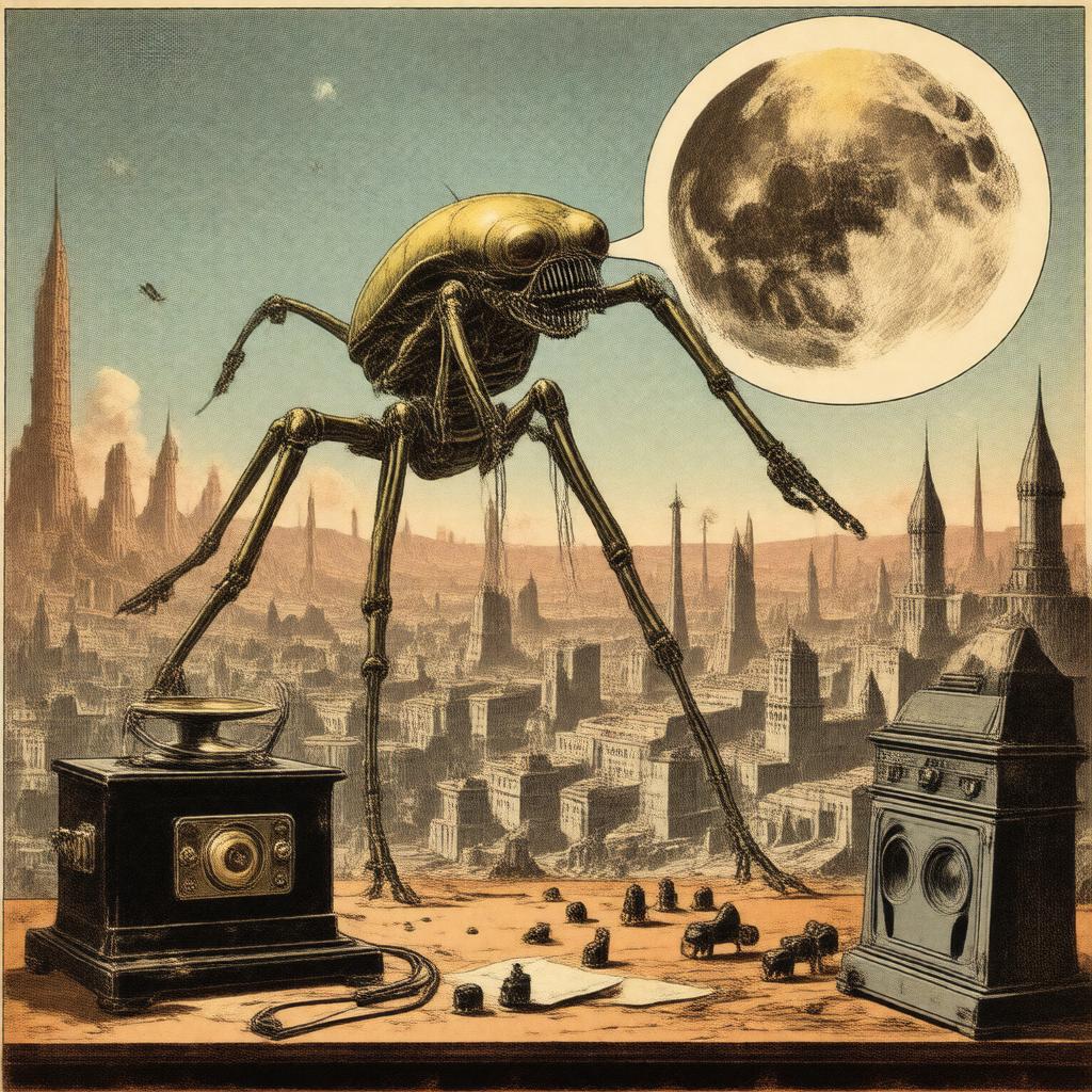 AI-created image of The War of the Worlds (audiobook)