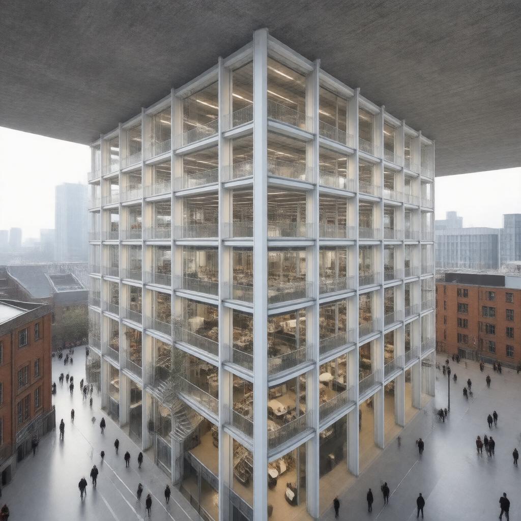 AI-created image of The White Collar Factory