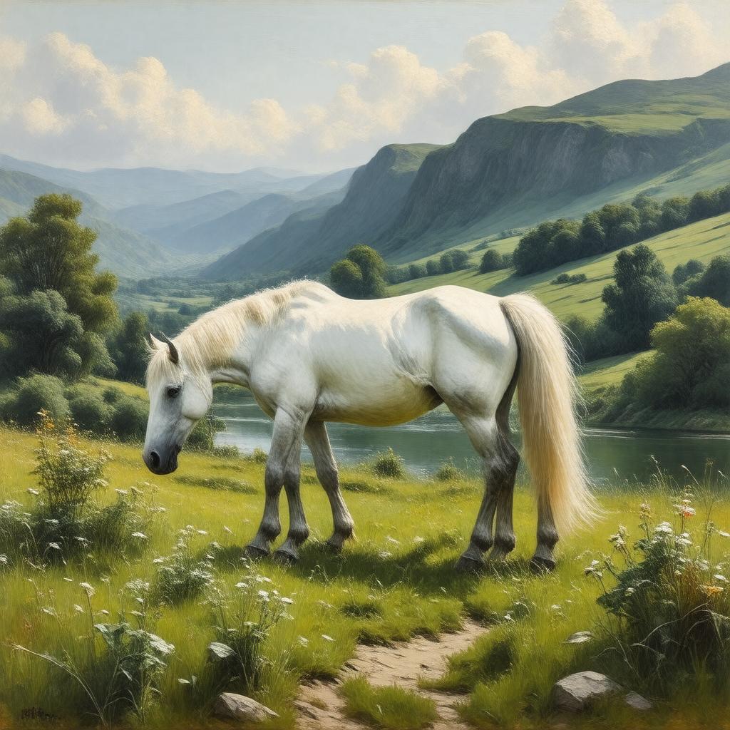 AI-created image of The White Horse