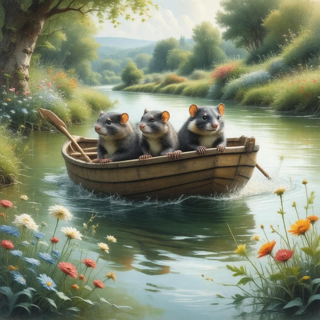 AI-created image of The Wind in the Willows