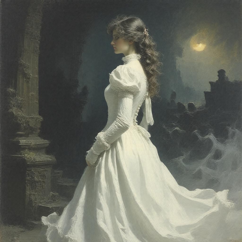 AI-created image of The Woman in White