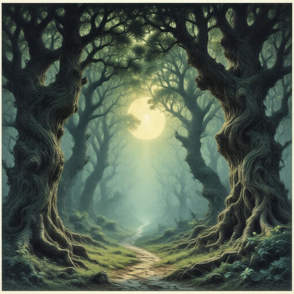AI-created image of The Wood Beyond the World