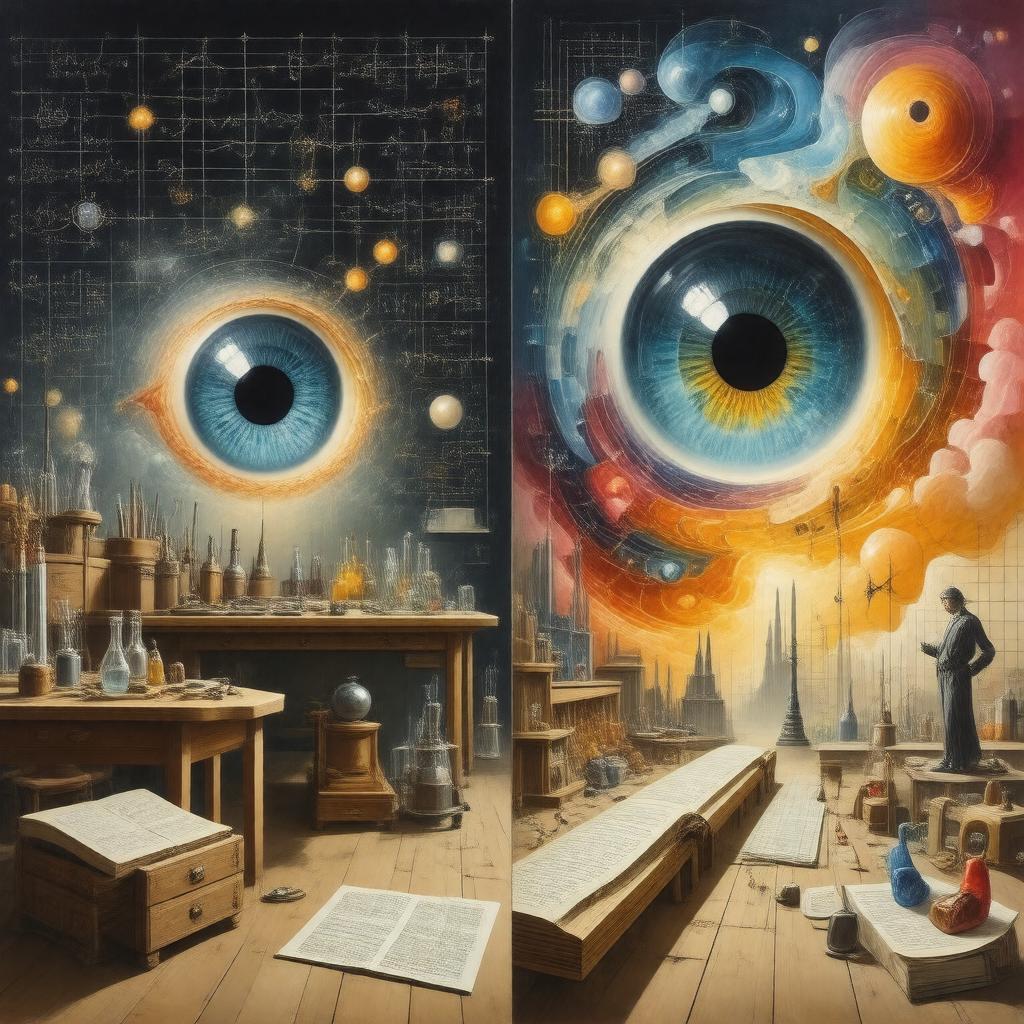 Click to view larger image AI-created image of The World of Physics and the World of Sense