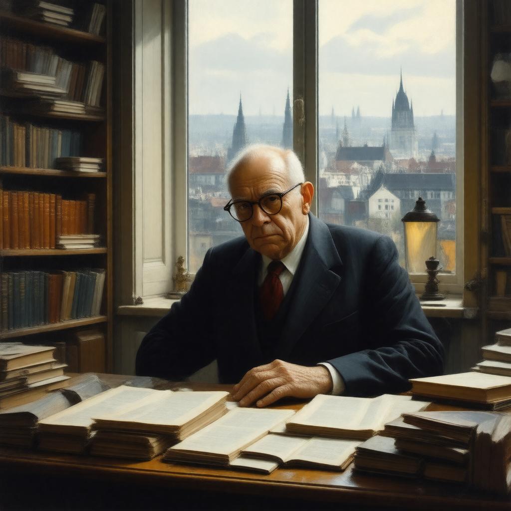 AI-created image of Theodor Adorno
