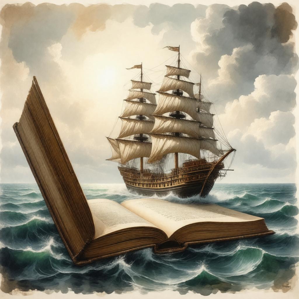 AI-created image of There is no Frigate like a Book