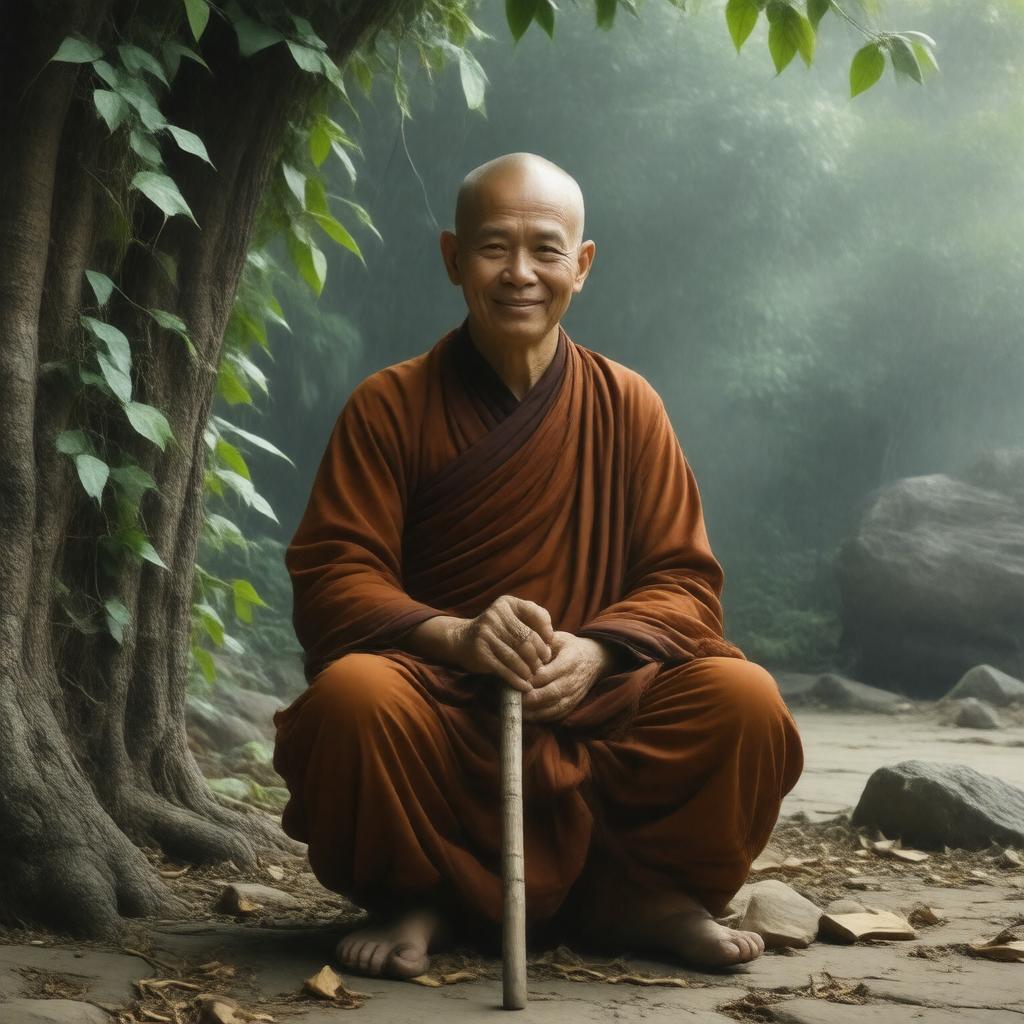 AI-created image of Thich Nhat Hanh