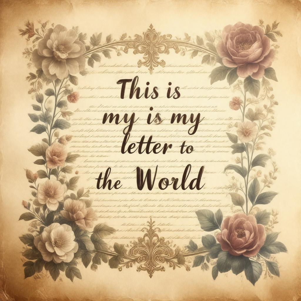 Click to view larger image AI-created image of This is my letter to the World