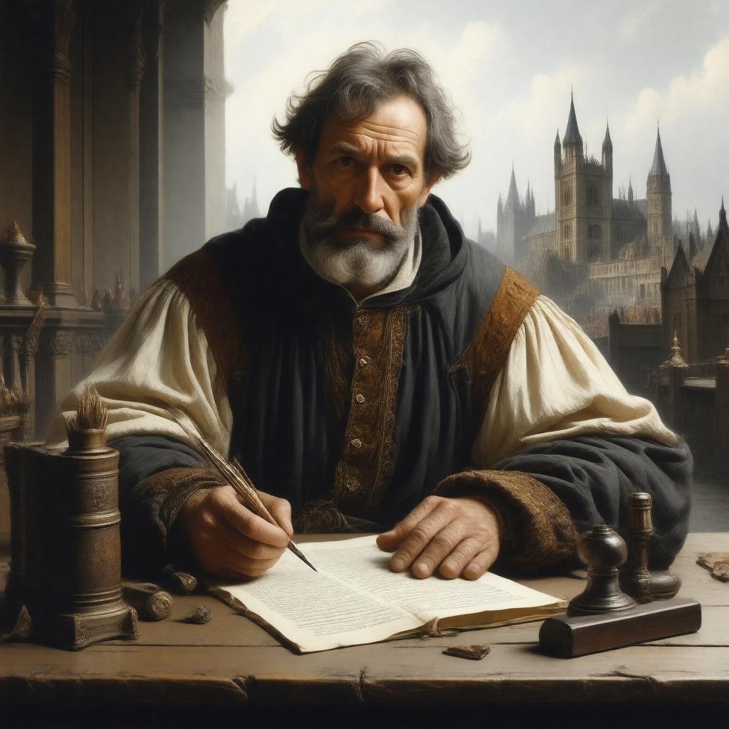 AI-created image of Thomas Hoccleve