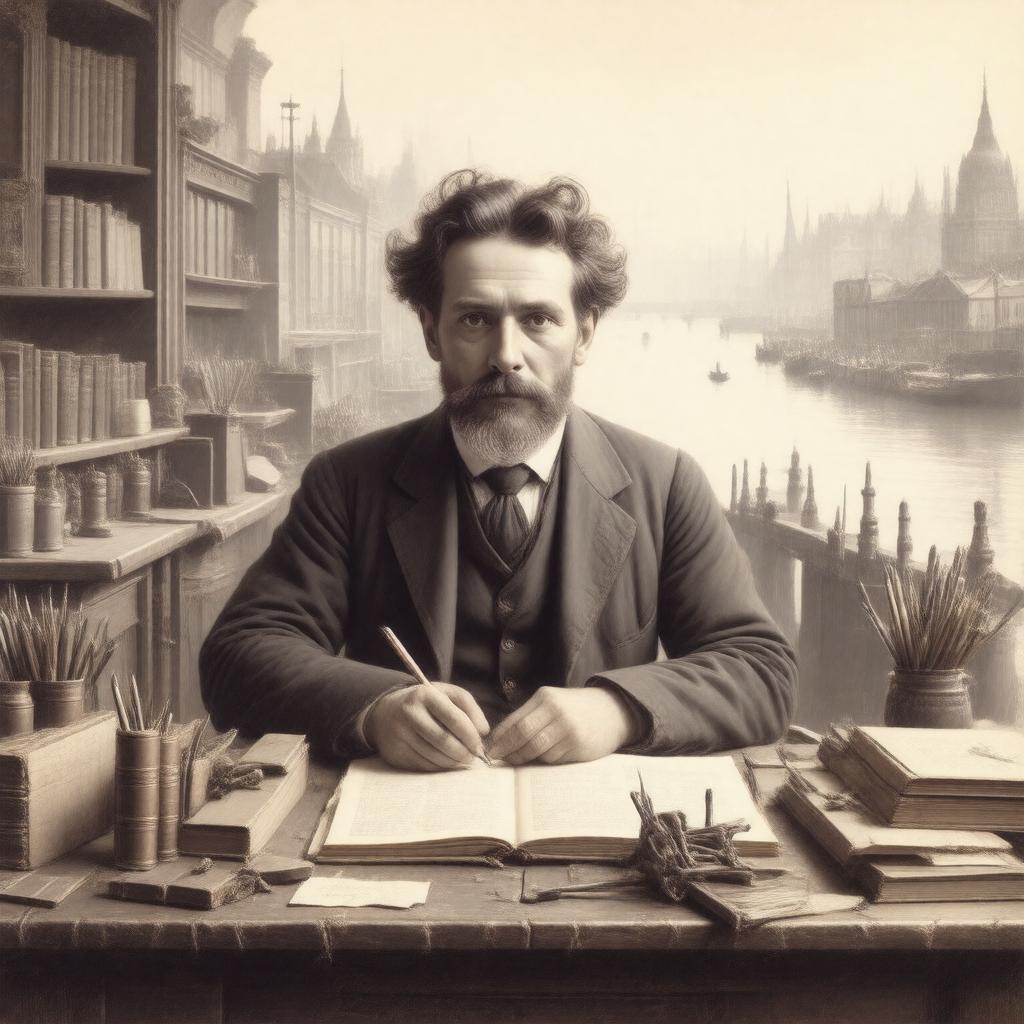 AI-created image of Thomas James Cobden-Sanderson