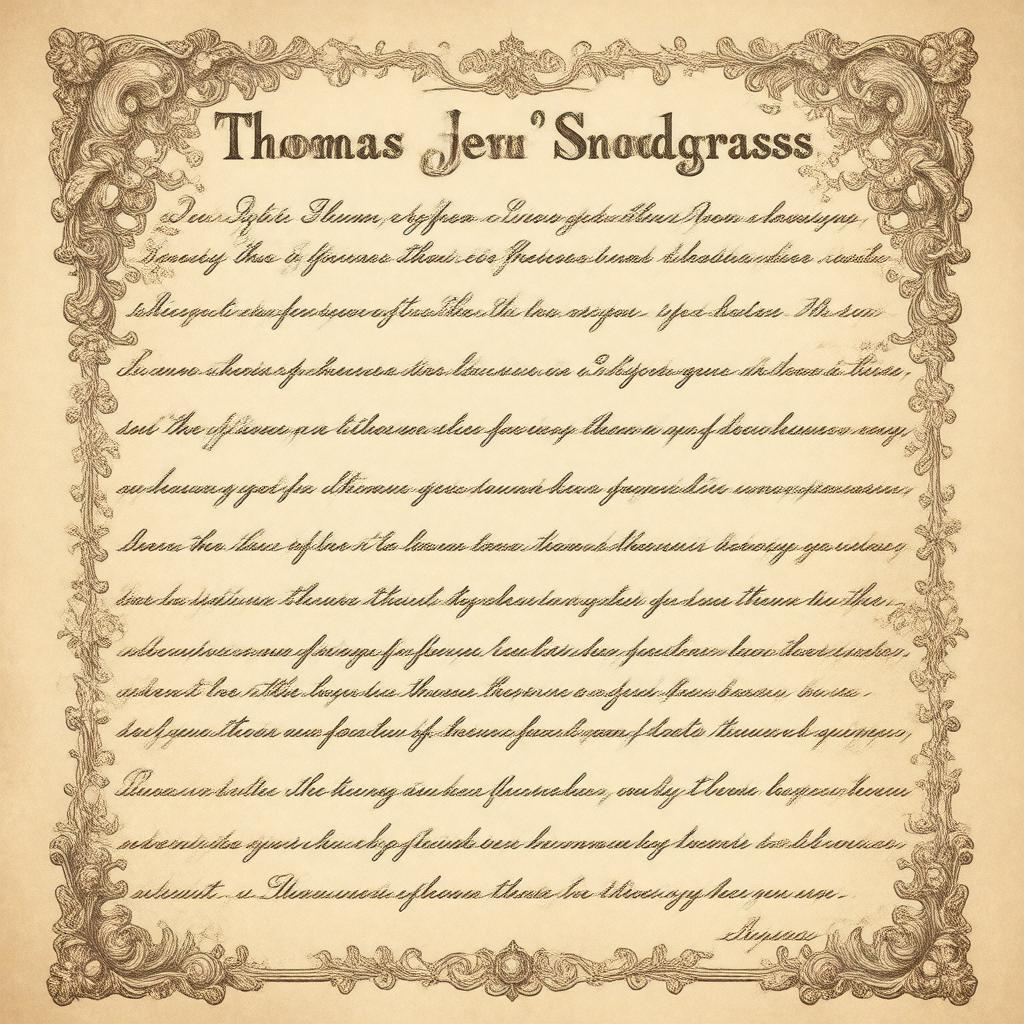 Click to view larger image AI-created image of Thomas Jefferson Snodgrass