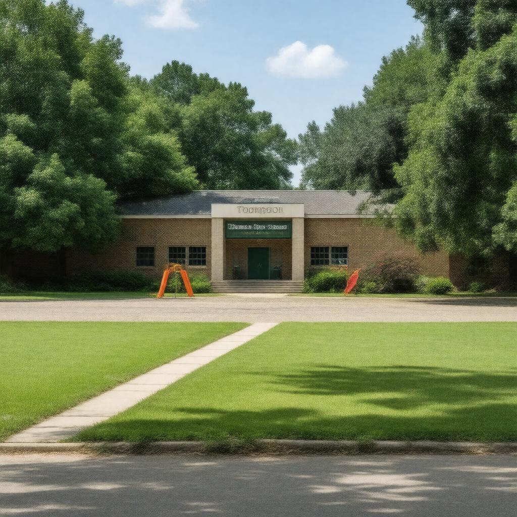 Click to view larger image AI-created image of Thompson Elementary School