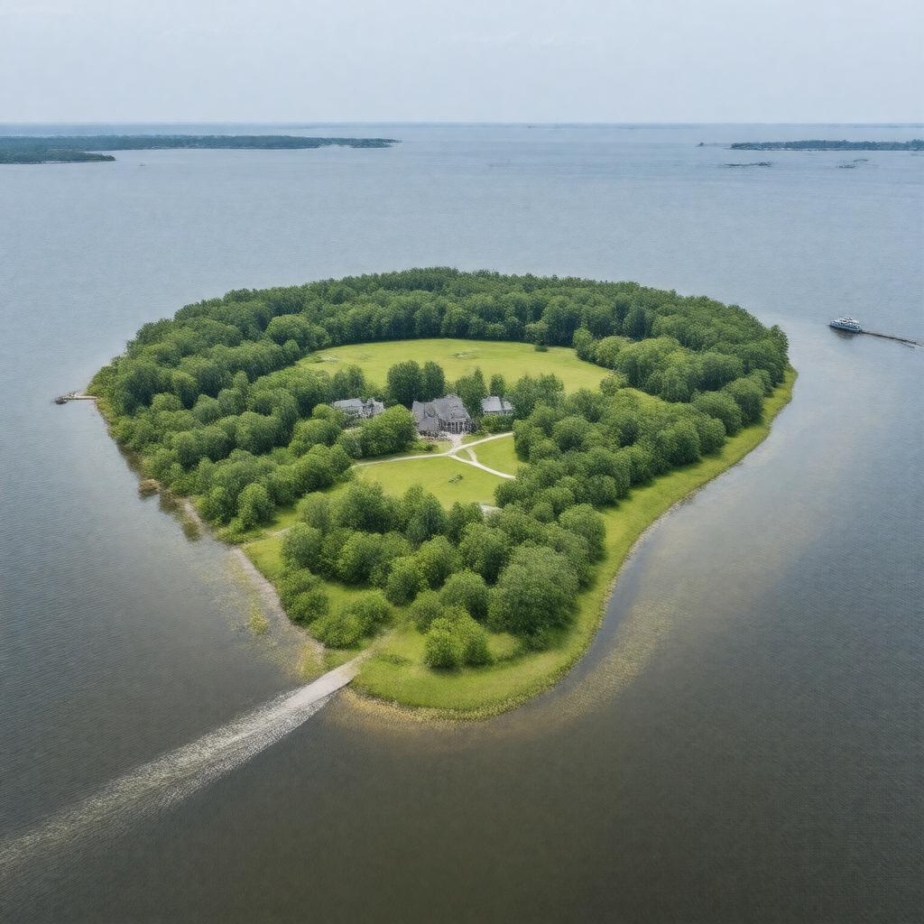 AI-created image of Thompson Island