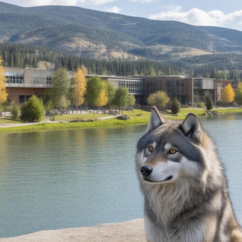 AI-created image of Thompson Rivers University