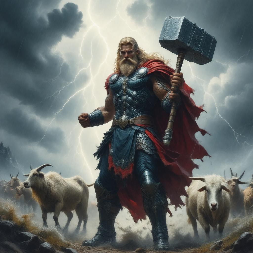 AI-created image of Thor