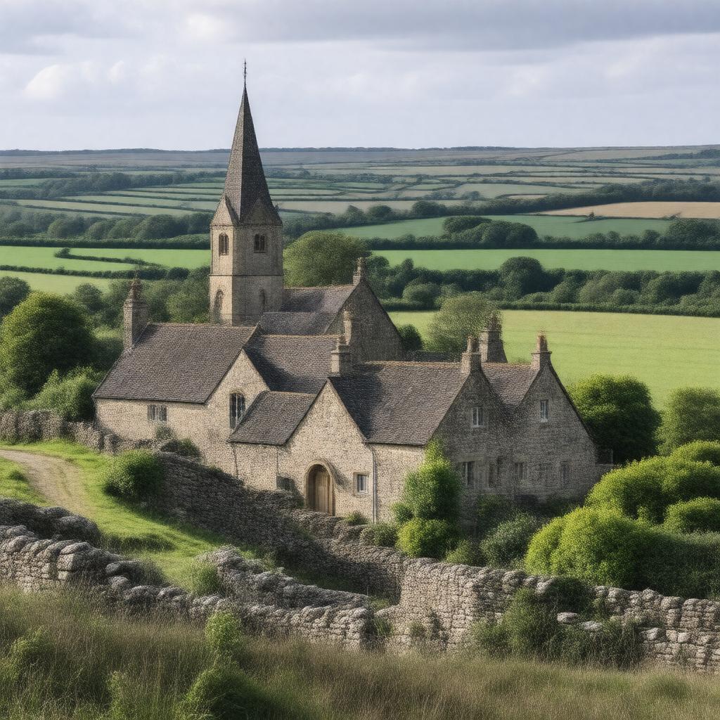 AI-created image of Thornton, West Yorkshire, England
