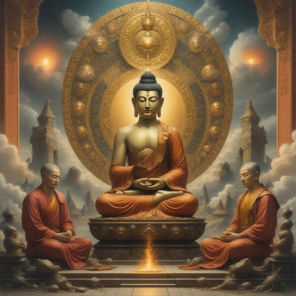 Click to view larger image AI-created image of Three Jewels of Buddhism