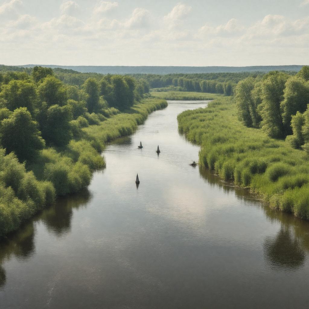 AI-created image of Three Mile River