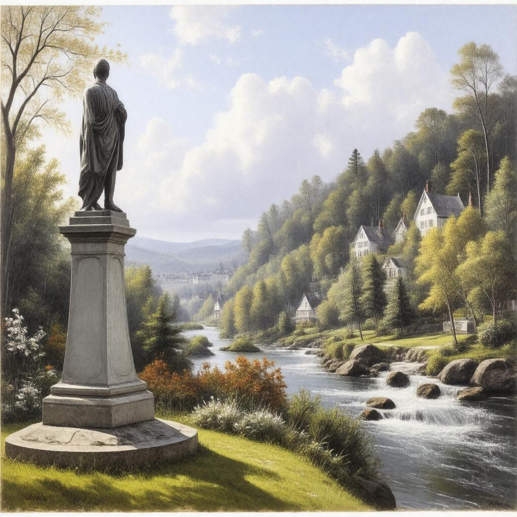 AI-created image of Three Places in New England