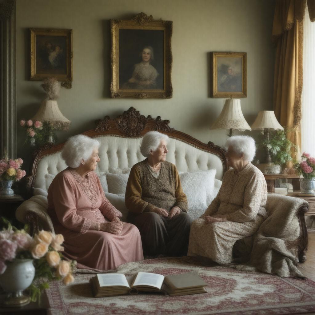 AI-created image of Three Tall Women