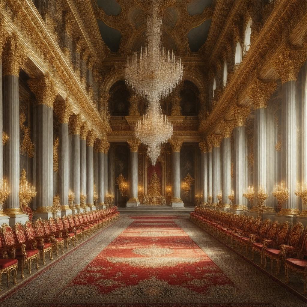 AI-created image of Throne Room, Buckingham Palace