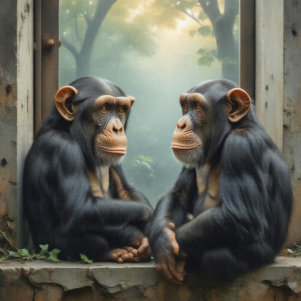 Click to view larger image AI-created image of Through a Window