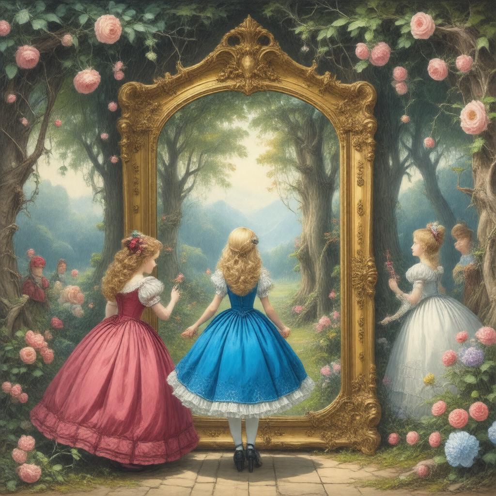 AI-created image of Through the Looking-Glass