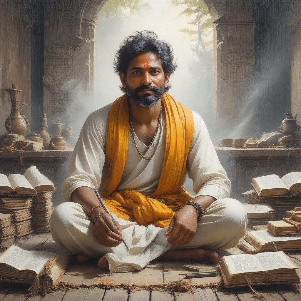AI-created image of Thunchaththu Ezhuthachan
