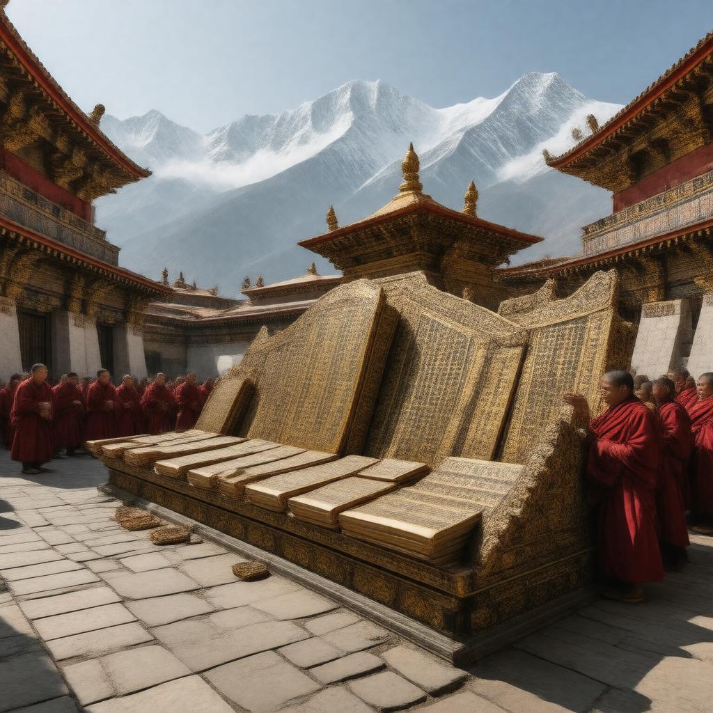 AI-created image of Tibetan Buddhist Canon