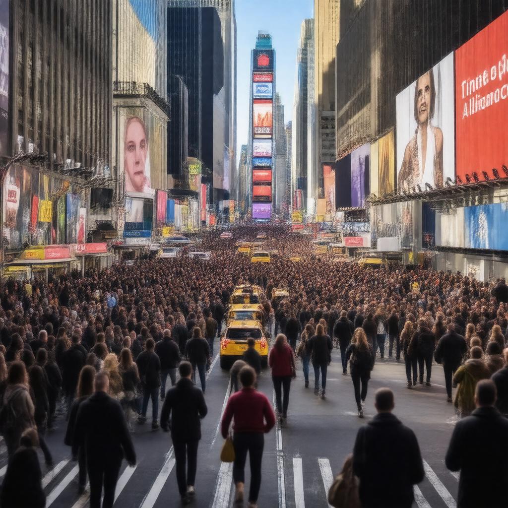 Click to view larger image AI-created image of Times Square Alliance