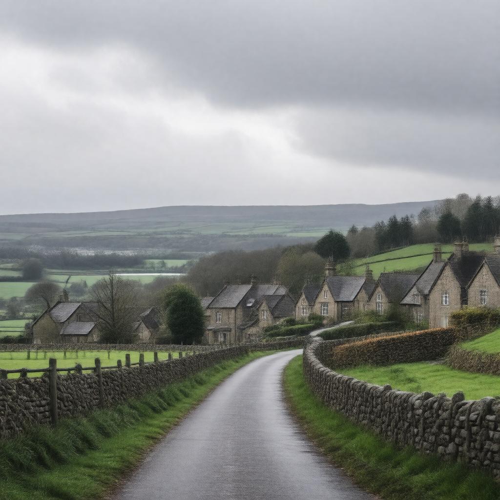 AI-created image of Tintwistle, Derbyshire, England