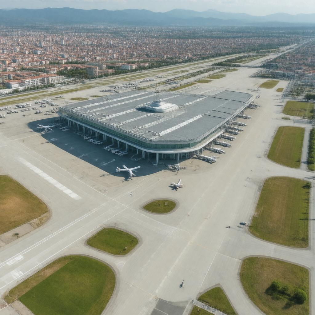 AI-created image of Tirana International Airport