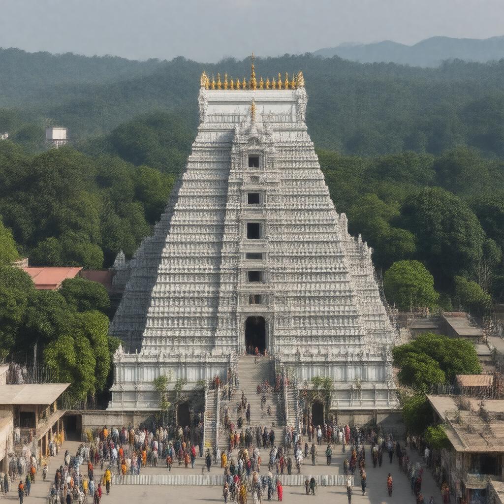 AI-created image of Tirupati Venkateswara Temple