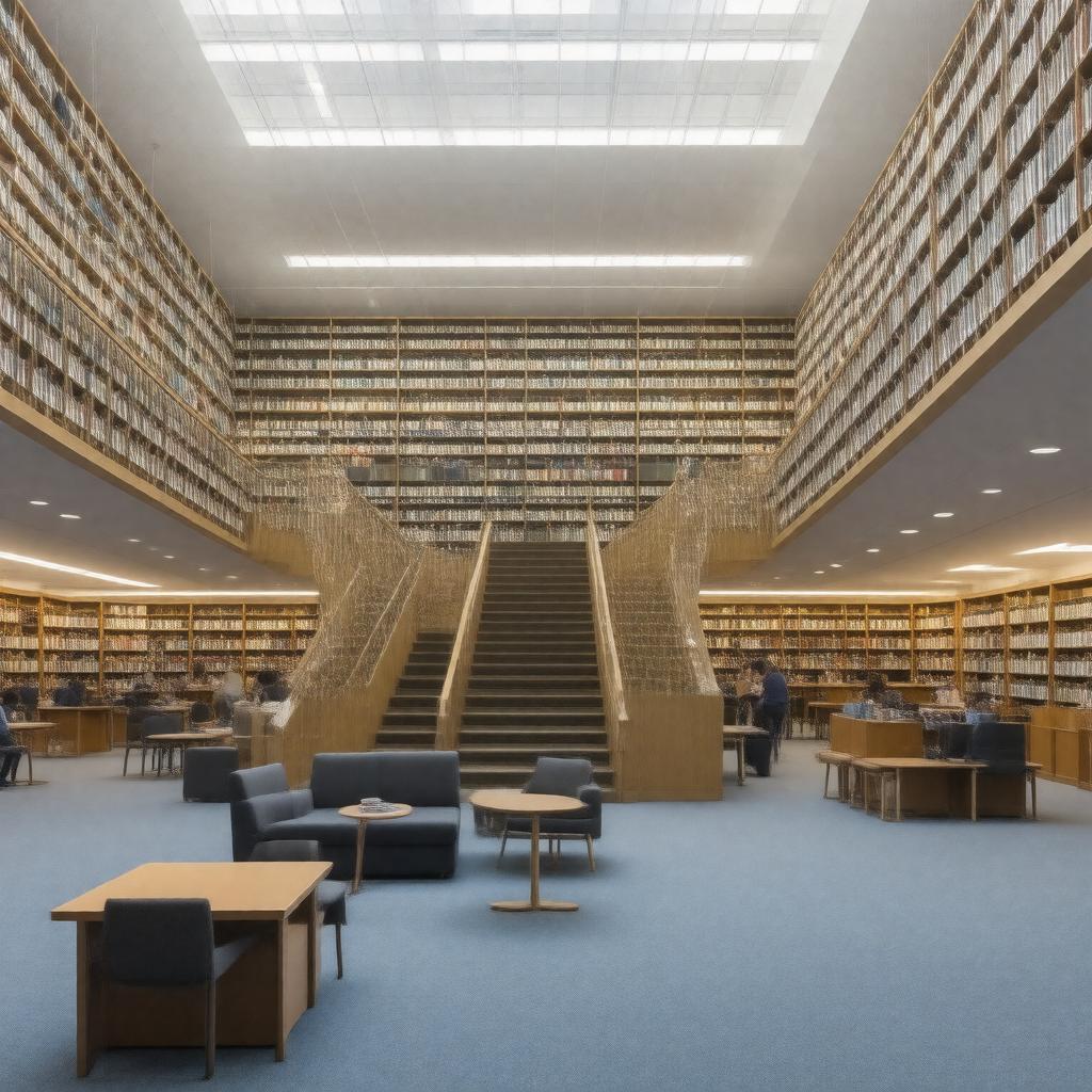 Click to view larger image AI-created image of Tisch Library