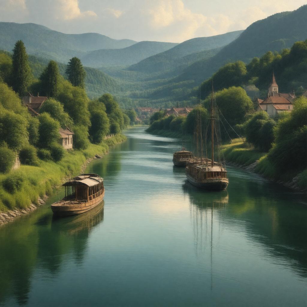 AI-created image of Tisza River
