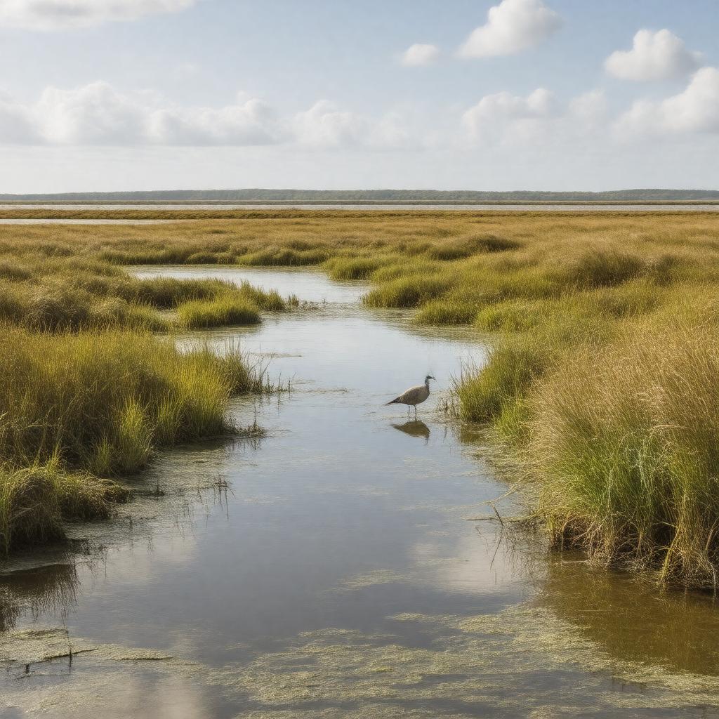 Click to view larger image AI-created image of Titchwell Marsh