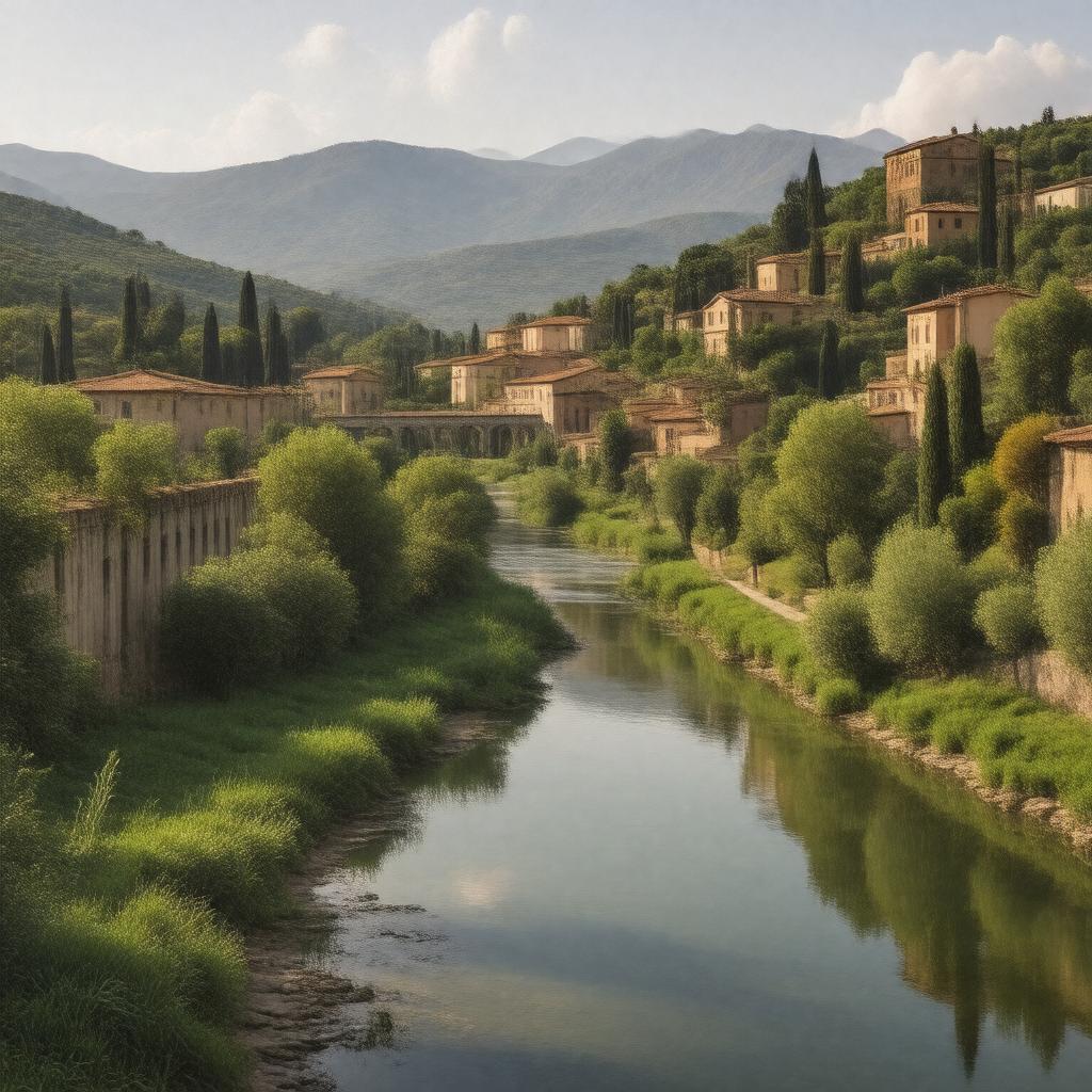 Click to view larger image AI-created image of Tivoli, Italy