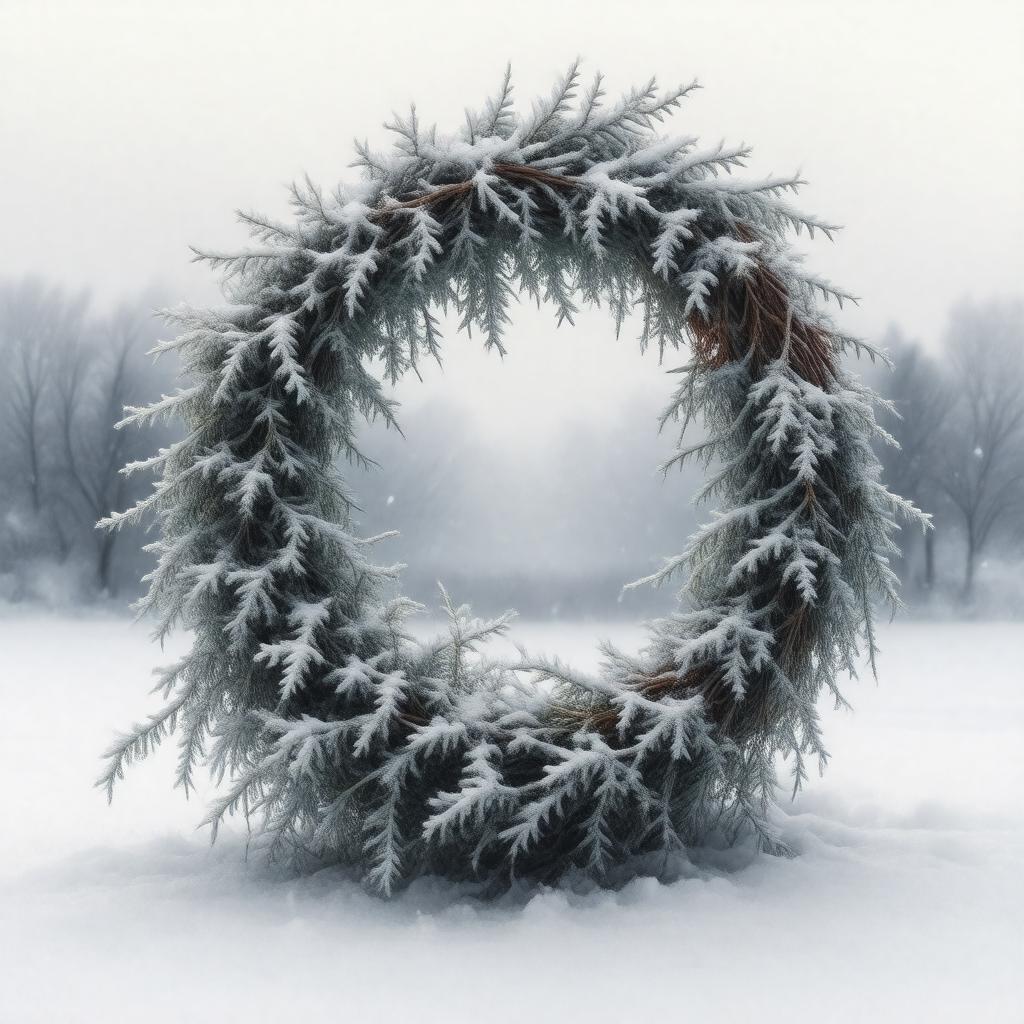 AI-created image of To a Wreath of Snow