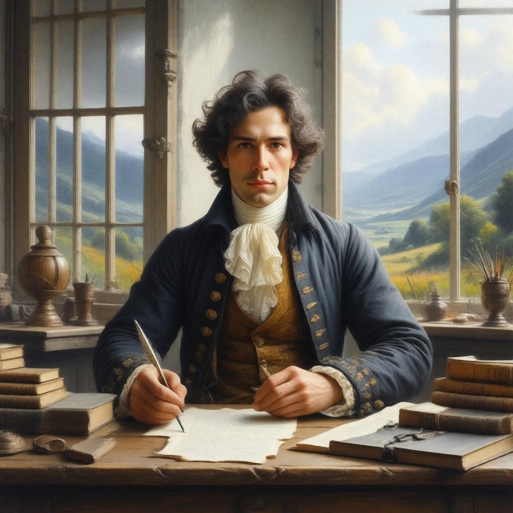 AI-created image of Tobias Smollett