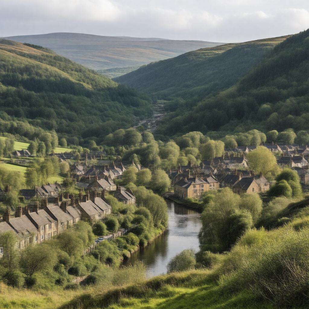 AI-created image of Todmorden, England