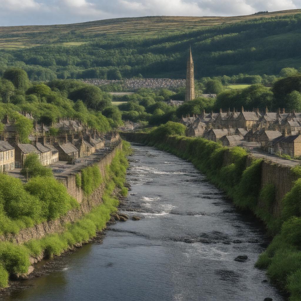 AI-created image of Todmorden, West Yorkshire, England