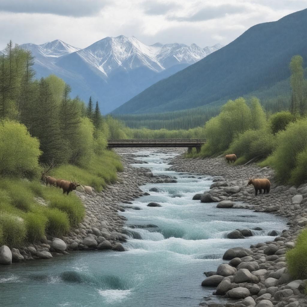 AI-created image of Toklat River