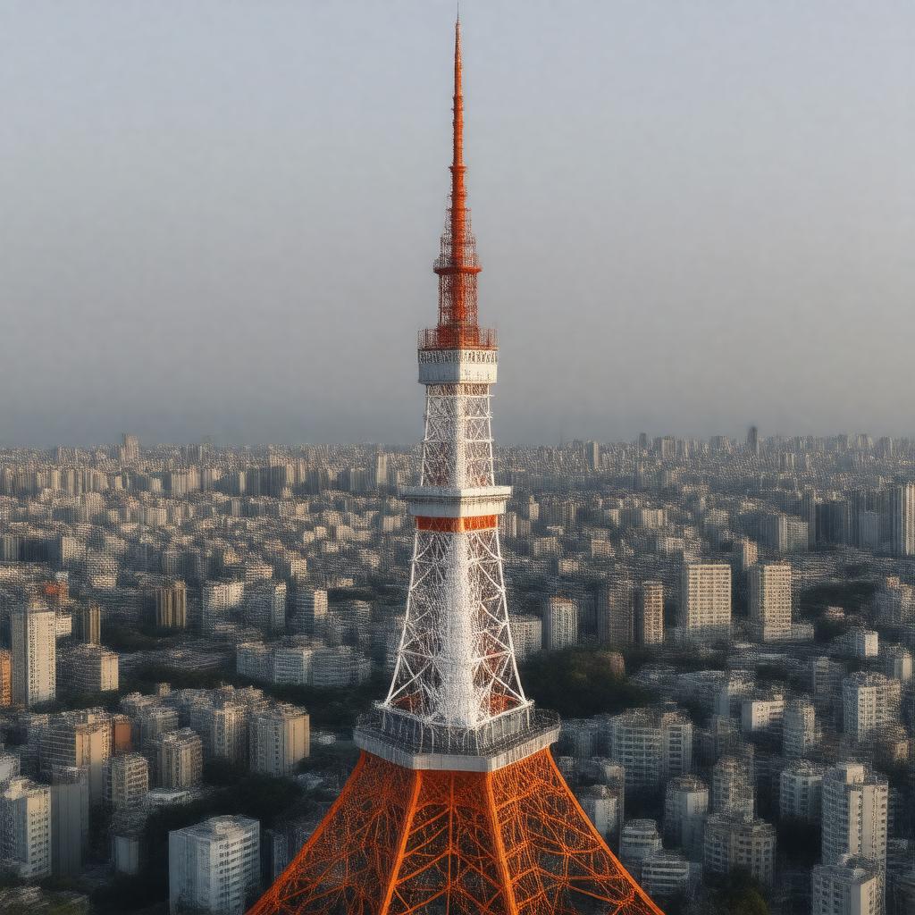AI-created image of Tokyo Tower