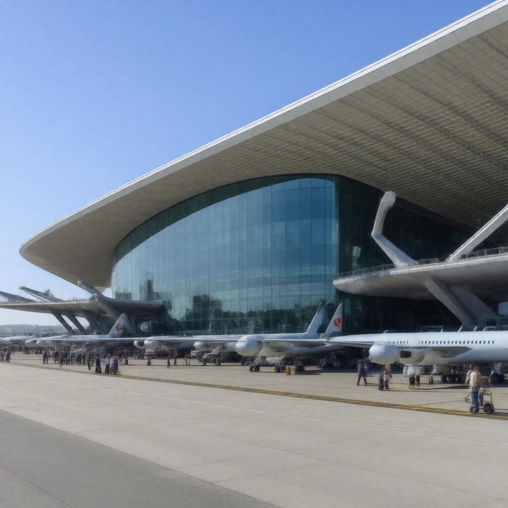 Click to view larger image AI-created image of Tom Bradley International Terminal